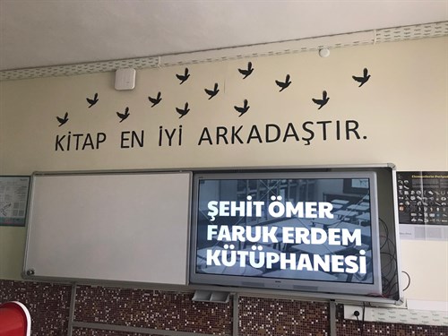 Kaymakamımız Sayın Ahmet YEŞİLYURT Şehidimiz Ömer Faruk ERDEM Adına Kurulan Kütüphaneyi Hizmete Açtı